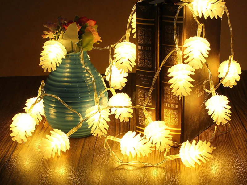 Гирлянды светодиодные шишки