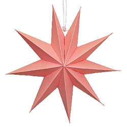 Звезда 30 см девятиконечная персиковый