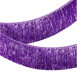 Растяжка бахрома 20см х 1,8м, металлик фиолетовый