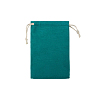 Мешочек из искусственного льна 10х15 см, изумрудный