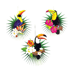 Подвески "Туканы" 3 шт 43х32 см