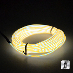 Шнур неоновый светящийся от USB 3 м, желтый