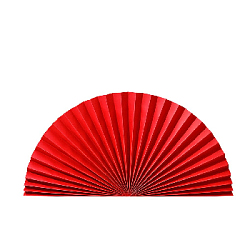 Веер-гармошка 160г/м 80 см, красный