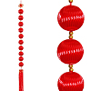 Китайская подвеска шары красные 6х140см