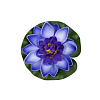 Плавающая раскрытая Лилия 10х10 см, синий