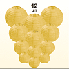 Комплект подвесные фонарики 12 шт желтый